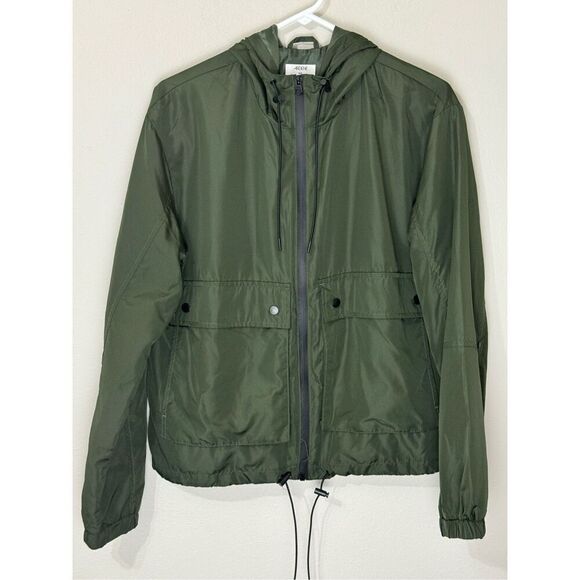 Ardene Olive Green Short Hooded‎ Windbreaker Size Medium - Picture 5 of 8